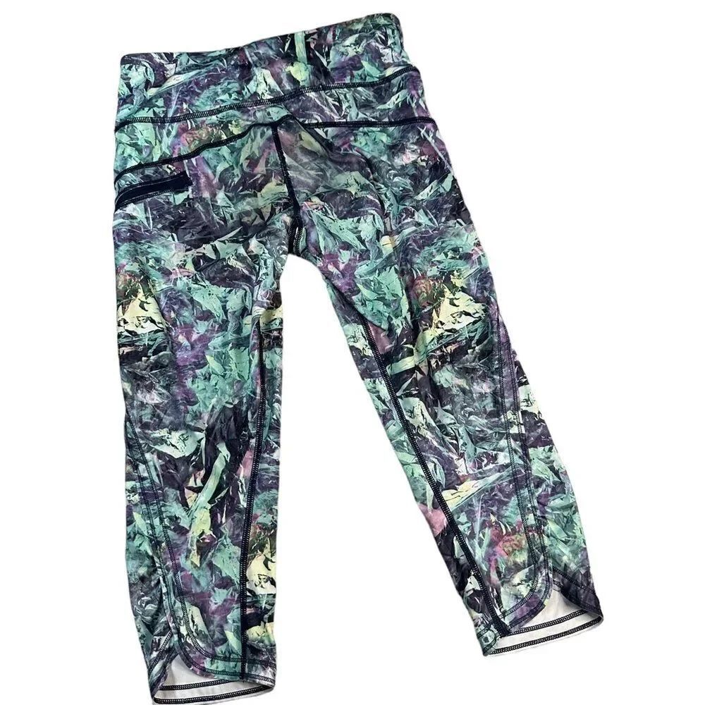 Lululemon Run: Top Speed iridescent Crop Legging size 4 - Picture 6 of 11